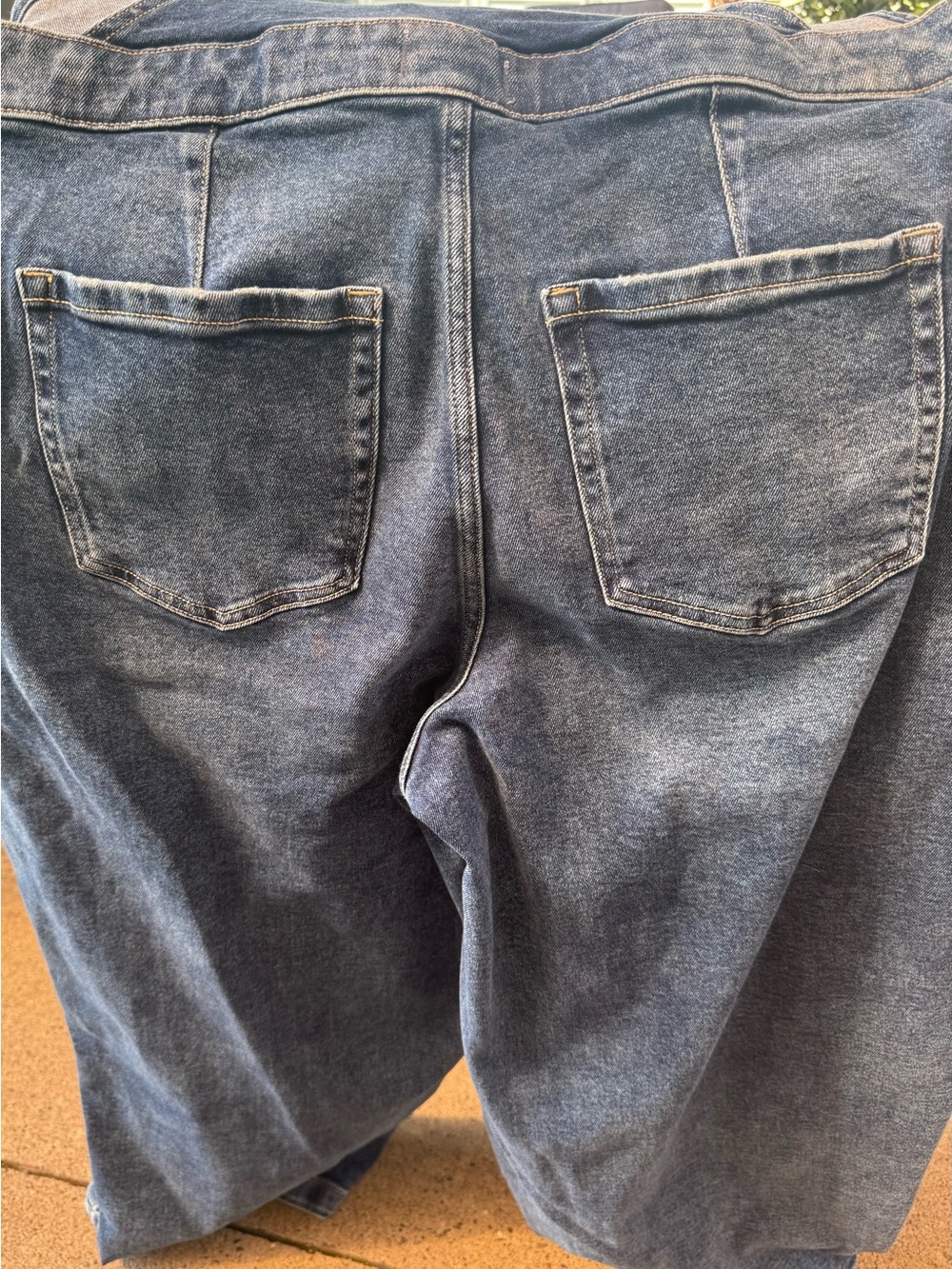 Straight Leg Denim Overalls - Picture 4 of 4
